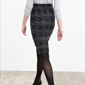 Zara Plaid pencil skirt