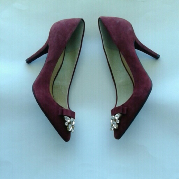 Suede merlot felicity embellished shoes SOLD!!!! - Picture 3 of 4
