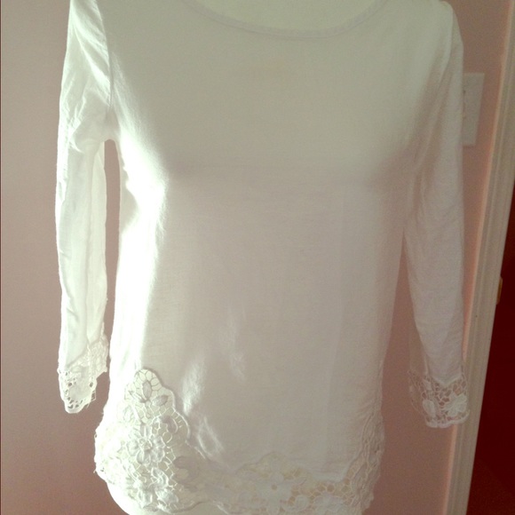 White lace shirt