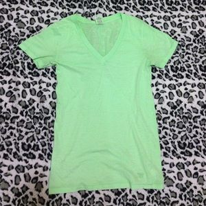 Light lime green V neck