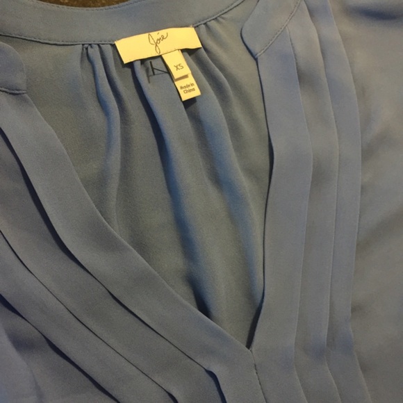 SOLD ••• Joie Marru silk blouse in bluestone - Picture 2 of 4