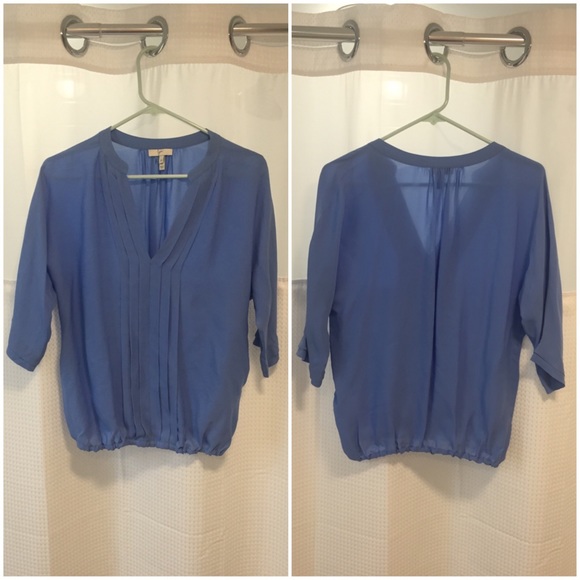 SOLD ••• Joie Marru silk blouse in bluestone - Picture 3 of 4