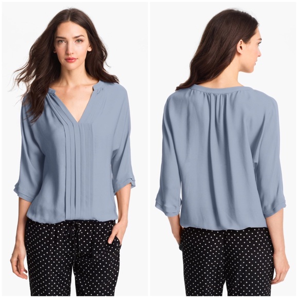 SOLD ••• Joie Marru silk blouse in bluestone - Picture 4 of 4