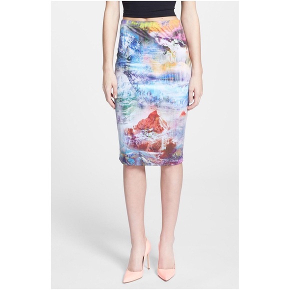 Hp! Nwot | June & Hudson Watercolor Skirt View 2