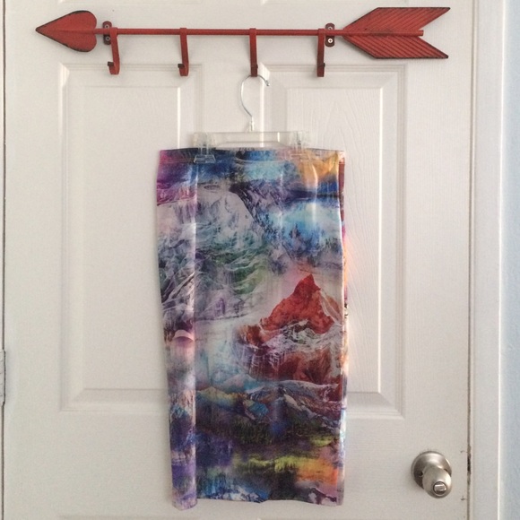 Hp! Nwot | June & Hudson Watercolor Skirt View 3