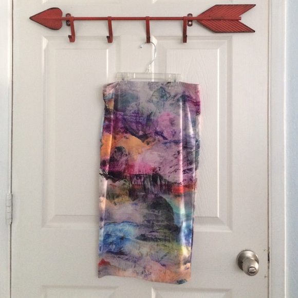 Hp! Nwot | June & Hudson Watercolor Skirt View 4
