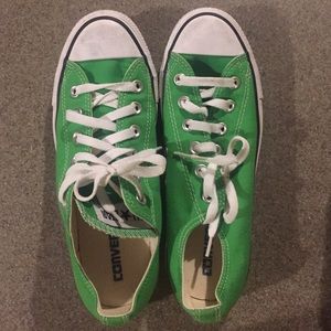 Green converse tennis shoes