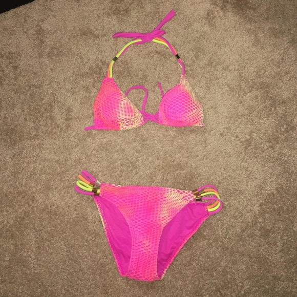 Hot pink swim suit, like-new