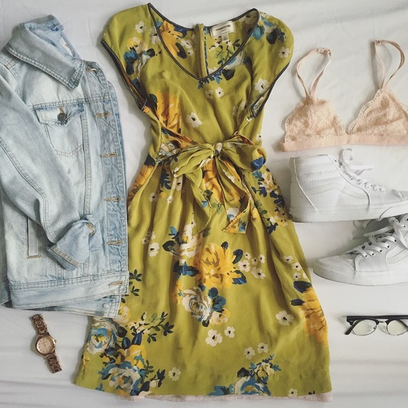 Anthropologie Summer Floral Dress