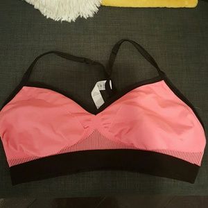 Lululemon coral and black bralette