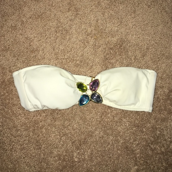 White bandeau Victoria secret swim