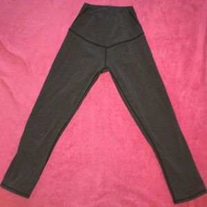 Grey roll down lululemon crops