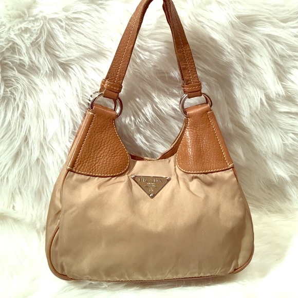 tan prada nylon bag