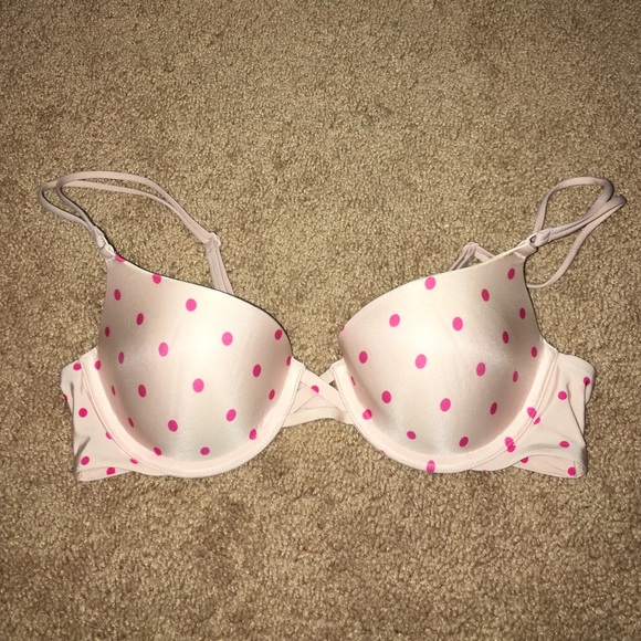 Pink polka dot VS Demi bra