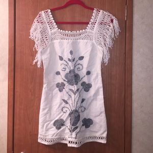 Free people fringy dress sz 0