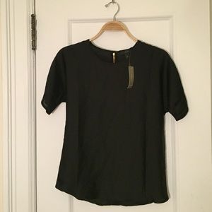✨SALE NWT J.Crew Silky-front tee XX-SMALL / BLACK