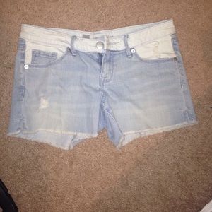 Light denim shorts