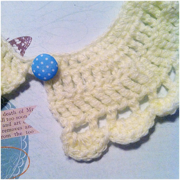 Handmade Yellow Crochet Peter Pan Collar