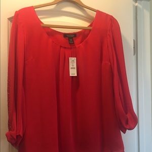 WHBM Coral blouse
