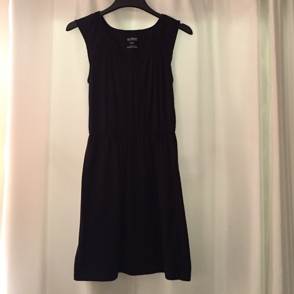 Black Cotton Stretch Dress