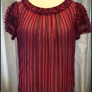 Red stripe silk blouse by Marc Jacobs