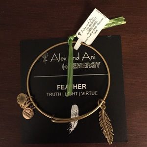 Alex and Ani Gold Feather bracelet