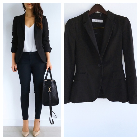 Zara Jackets & Blazers - Zara Black Pinstripe Blazer