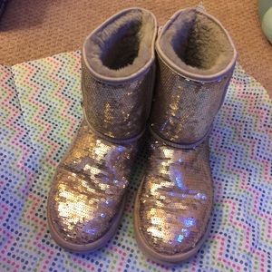 Authentic Ugg short sequin boots
