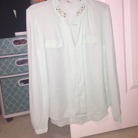 Mint Green Blouse