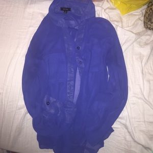 Blue long sleeve button down