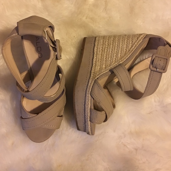 Aldo nude wedges