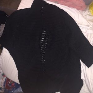 Black half sleeve sweater