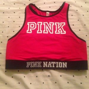 PINK high rise racerback bra