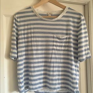 Blue and White Striped Tee