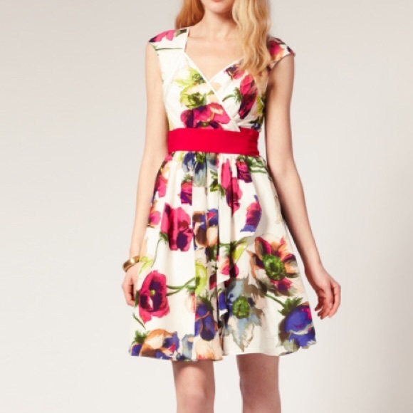 Ted Baker Silk & Cotton Wrap Dress Flawless
