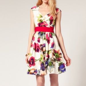 Ted Baker Silk & Cotton Wrap Dress Flawless
