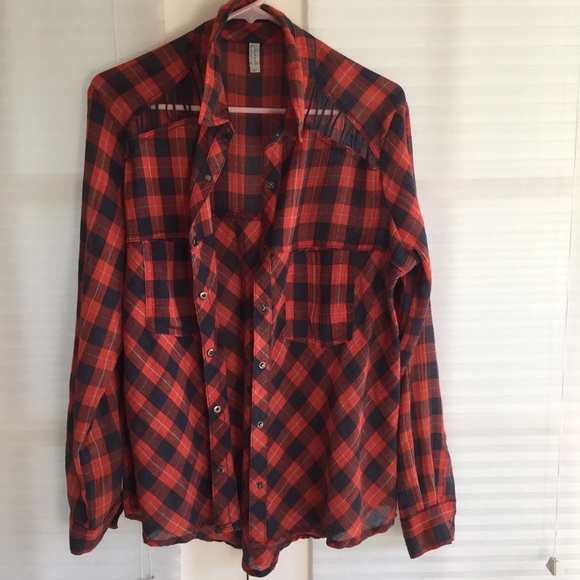 Free people plaid shirt
