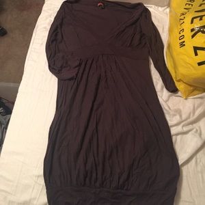 Brown fitted dress