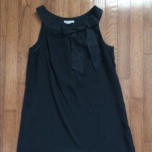 Black H&M shift dress with bow accent, 70s  style