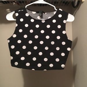 Polka dot crop top