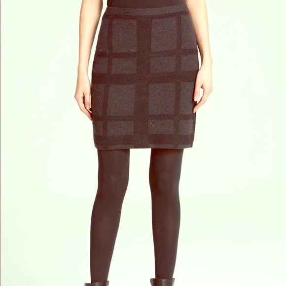 Eileen Fisher black wool skirt