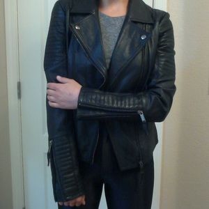 Genuine Leather Moto Jacket✨ XS