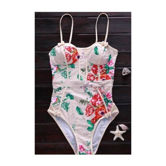 Adorable floral one piece suit