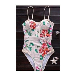 Adorable floral one piece suit