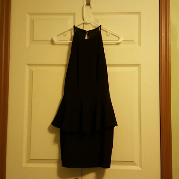 Black Peplum Dress - Picture 1 of 2