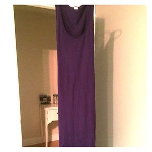 Purple Maxi Dress - Open Back