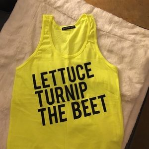 Neon yellow tank: Never worn