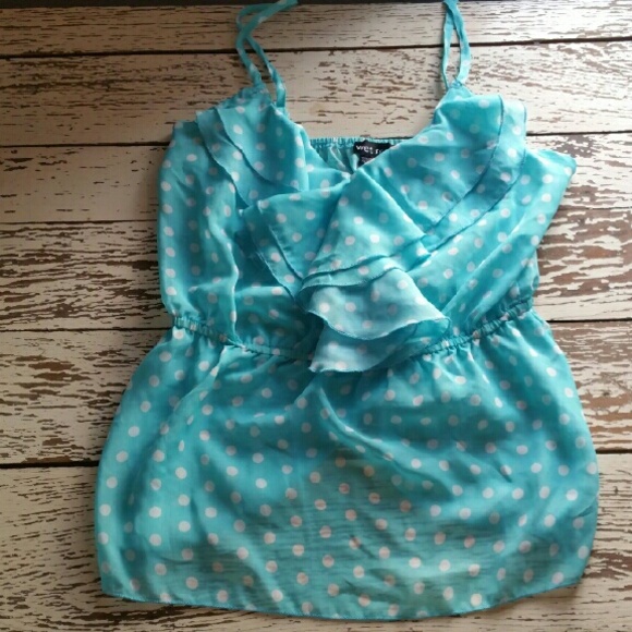Wet Seal Tops - BRAND NEW SHEER POLKA DOT TANK TOP.