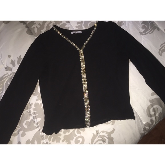 Black Jeweled Blouse