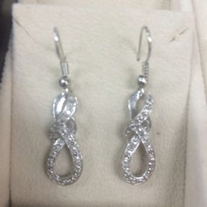 Sterling silver dangling earrings